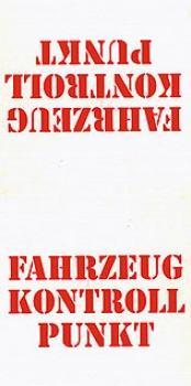 Hinweisschild: Fahrzeug Kontroll Punkt