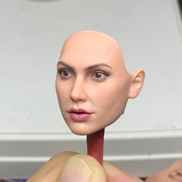 Female Head long straight black Hair