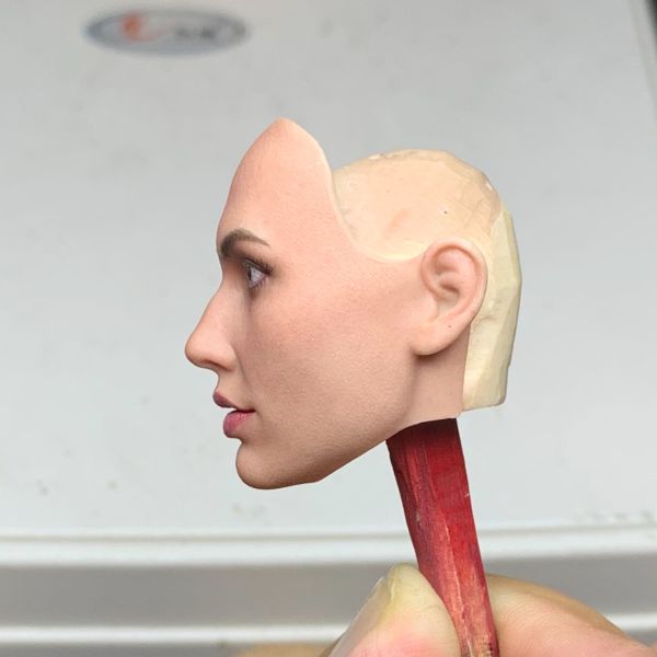 Female Head long straight black Hair