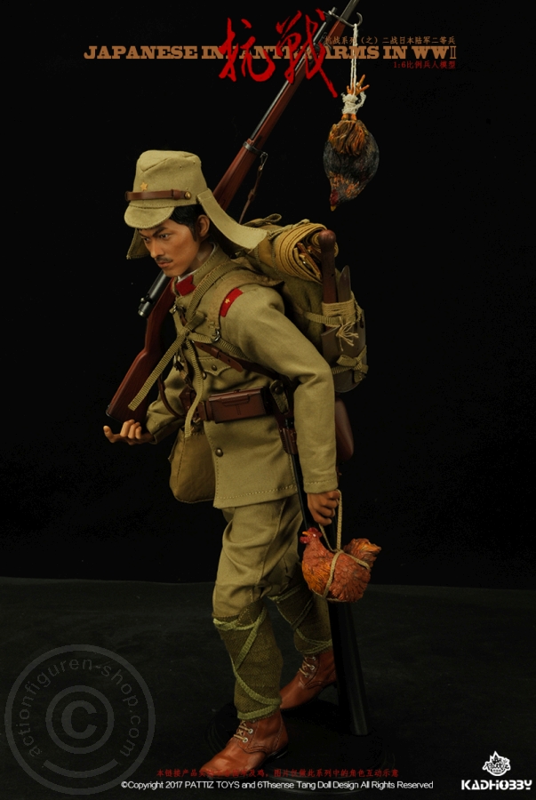 KH-NB10N-18 WWII Japanese Infantry Soldier w/ Heavy MG Typ 92