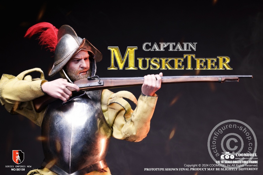 Spanish Conquiastador Musketeer Captain (Nickel Silver Edition) - Series Of Empires - in 1/6 scale Spanish Conquiastador Musketeer Captain (Nickel Silver Edition) - Series Of Empires - in 1/6 scale