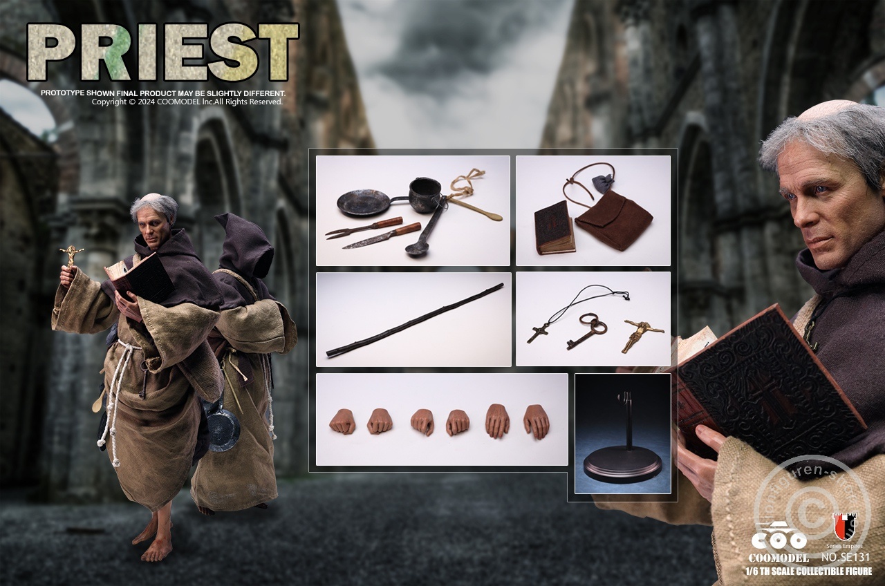 Medieval Priest - Series of Empire - in 1/6 scale
