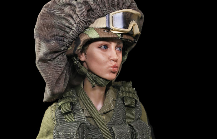 Kopf - weiblich - weiß - fröhlich