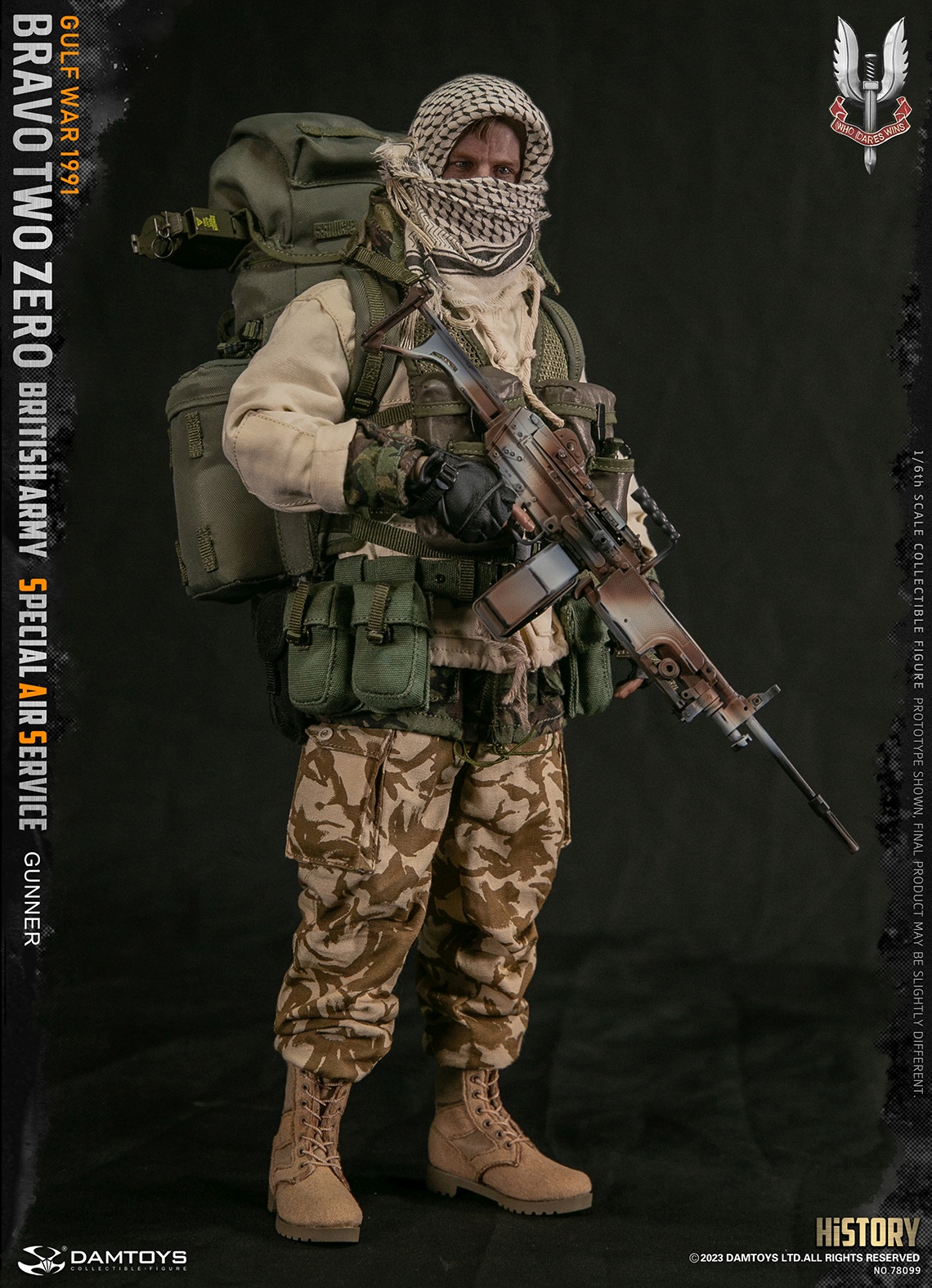 Bravo Two Zero - British Army Special Air Service (SAS) Gunner - Gulf War 1991 - in 1/6 scale Bravo Two Zero - British Army Special Air Service (SAS) Gunner - Gulf War 1991 - in 1/6 scale