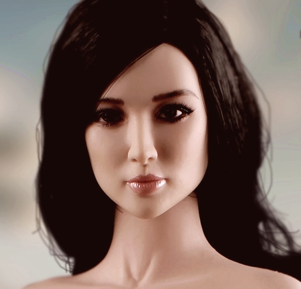 Kopf mit Schwarzen Haaren