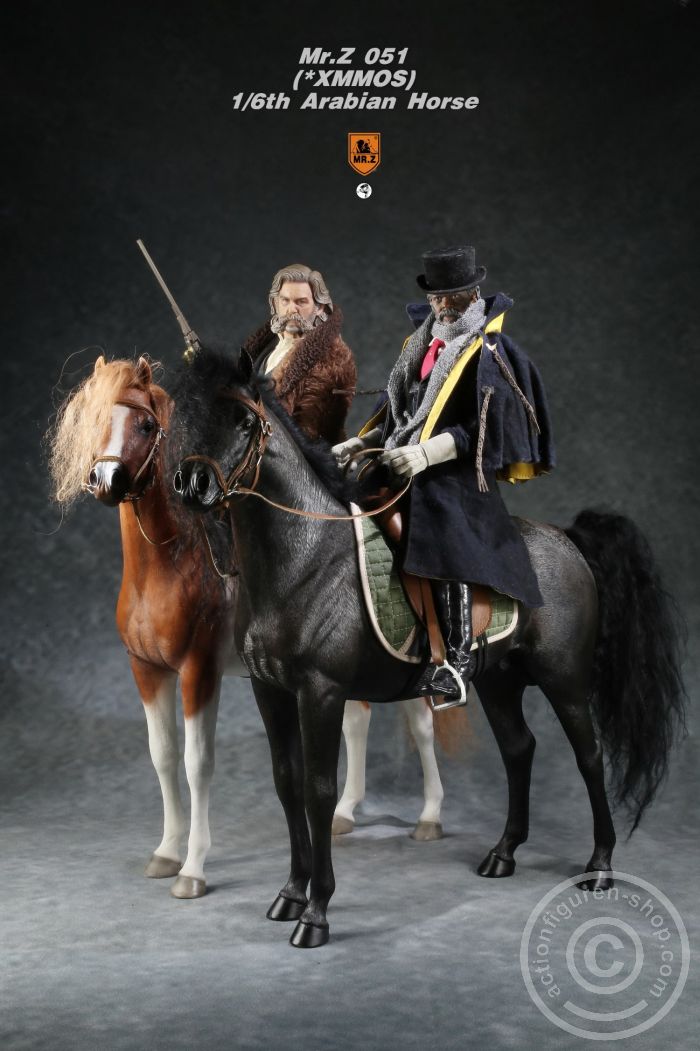 MRZ051-040KuPyWhnmeZMA Arabian Horse w/ full European Harness - black