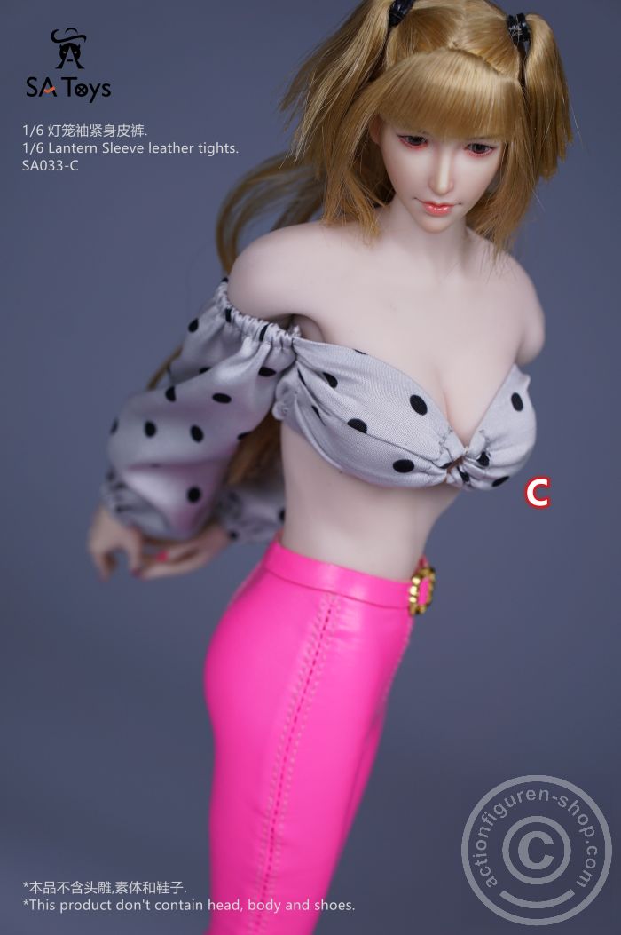 Lantern Sleeve & Leather Tights - C