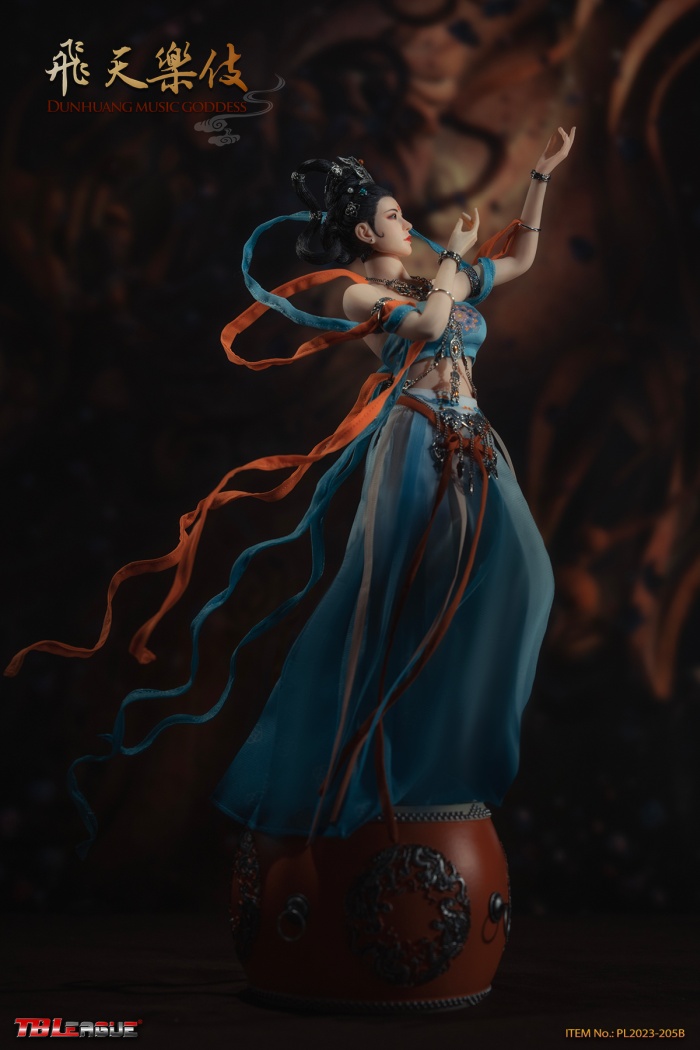 Dunhuang Music Goddess - Blue