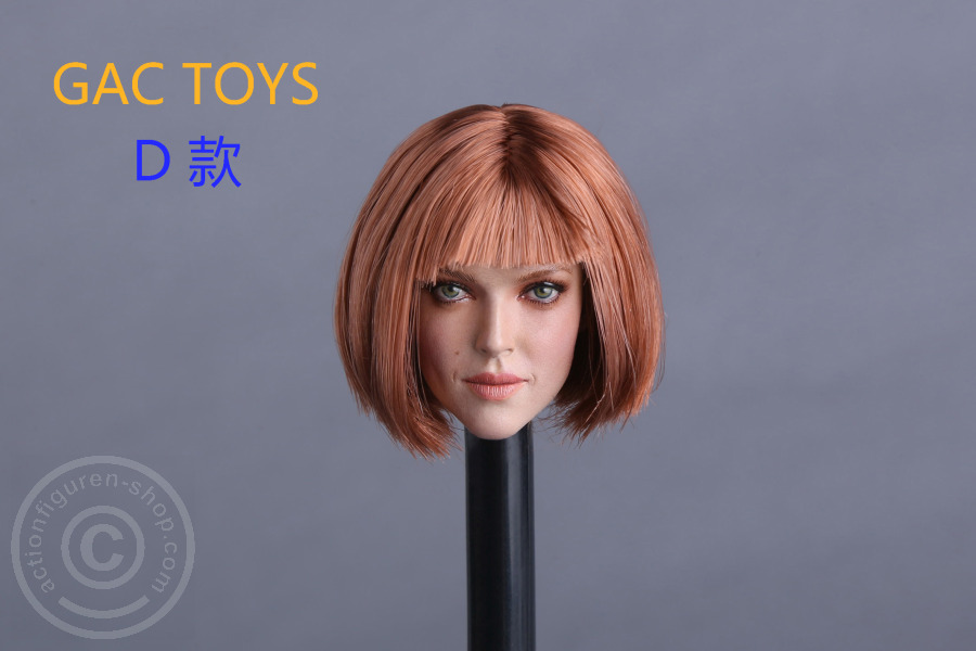 Female Head - red-brown short Hair