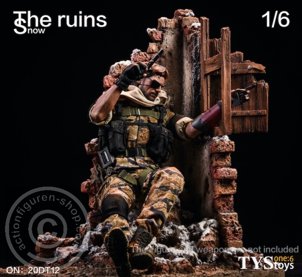 20DT12-08 The Ruins Snow - Diorama