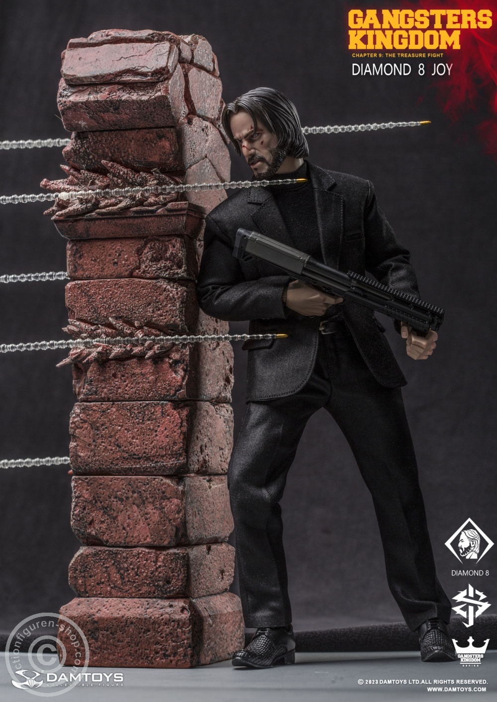 Gangsters Kingdom - DIAMOND 8 - Wall Diorama & Bullet Effects Piece