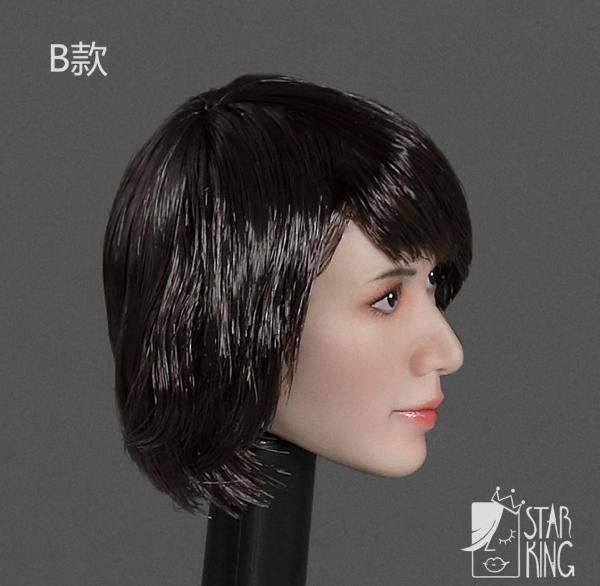 Female Head short black Hair