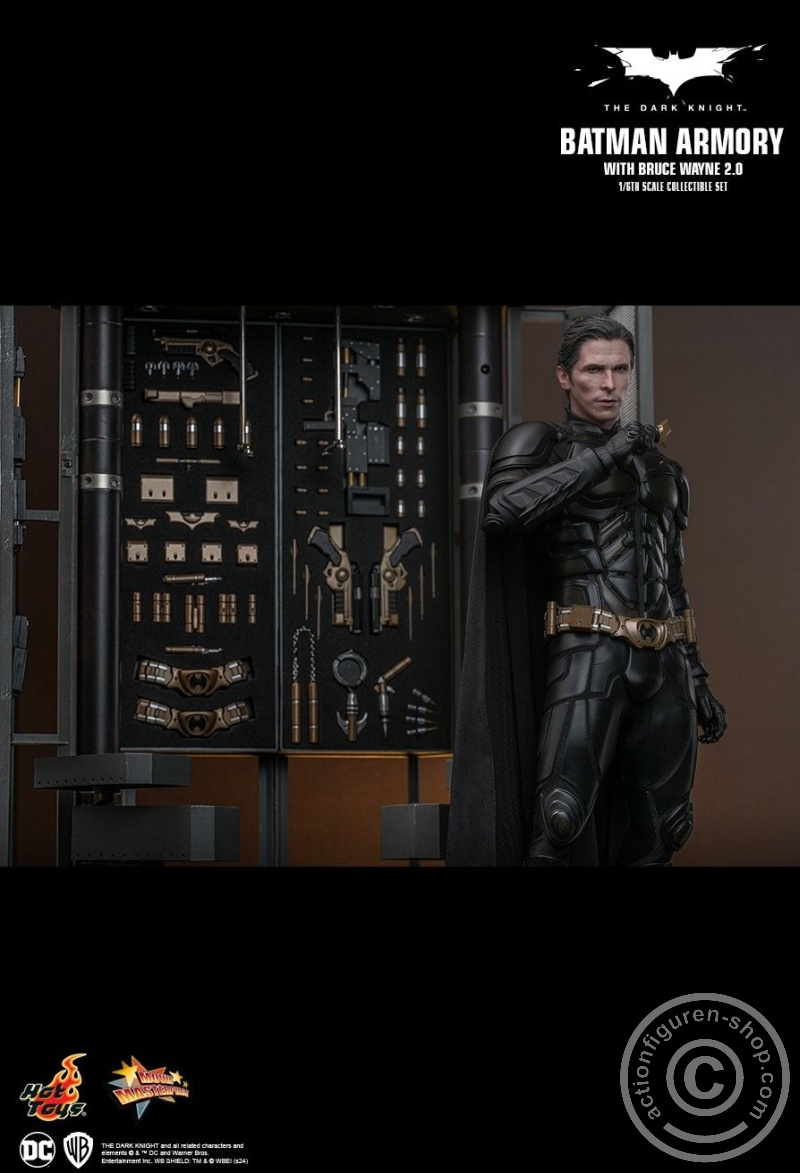 The Dark Knight - 1/6th scale Batman Armory with Bruce Wayne (2.0) Collectible Set - MMS750