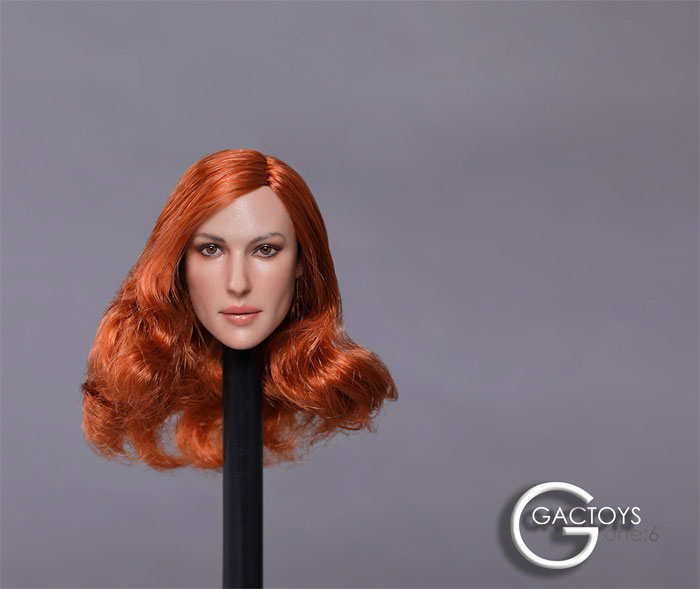 Female Head - red curly hair