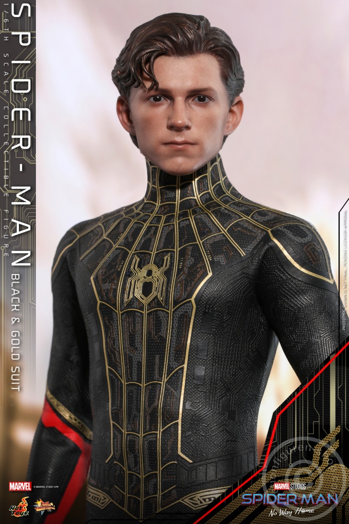 608451-06SW6f6bcUjYBIf Spider-Man: No Way Home - Spiderman (Black & Gold Suit) - MMS604
