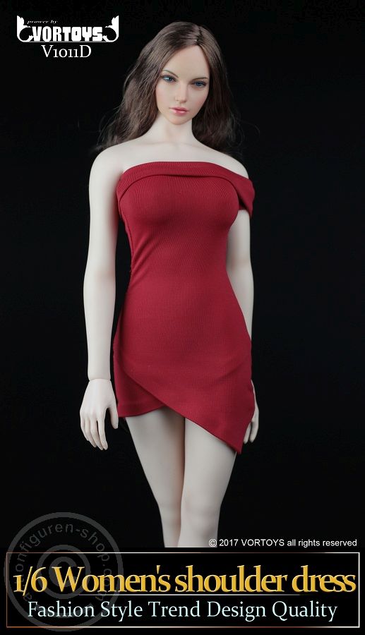 Womens Shoulder Dress - Rot