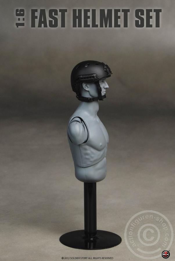 FAST Carbon Helmet w/ Skeleton shroud - Black