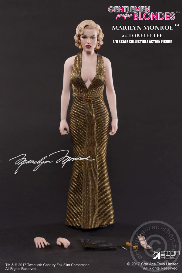 SA016-11 Marilyn Monroe - in Gold Dress