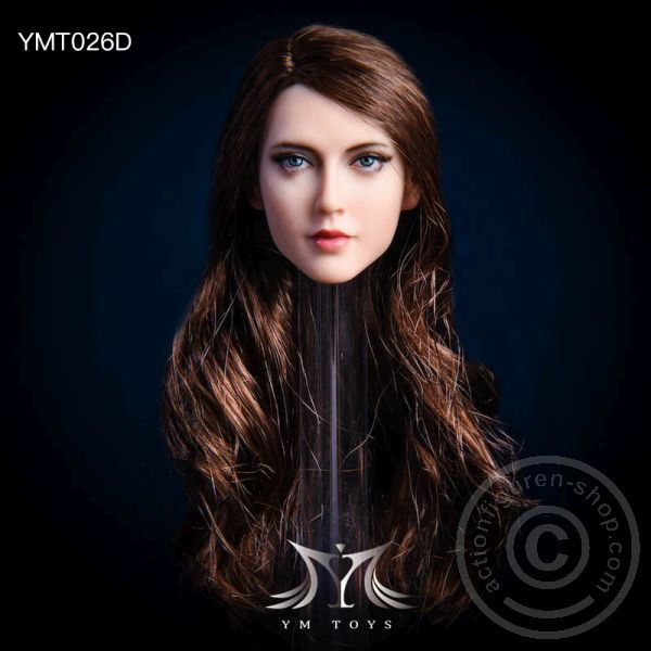 Kopf - braune lange Haare