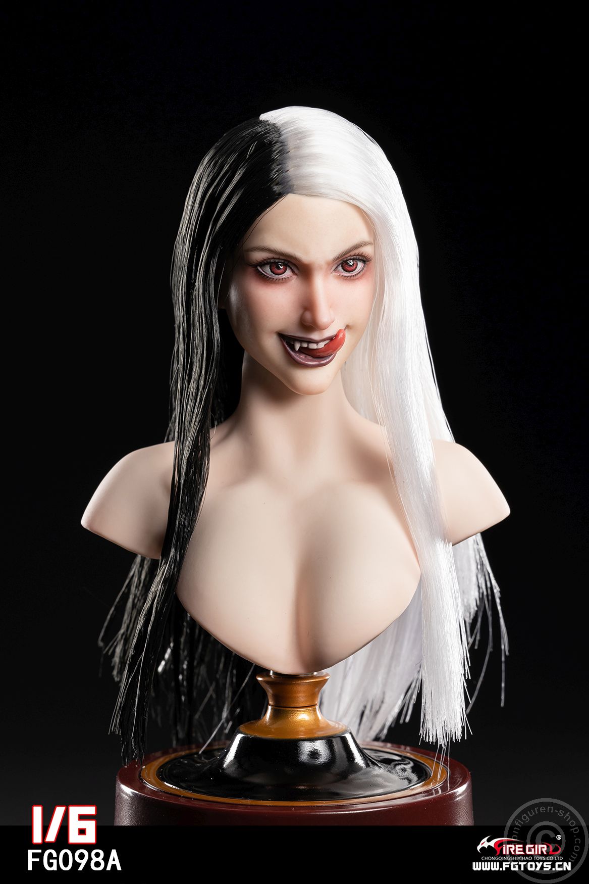 Female Head - The Witch Vampire - black Hair