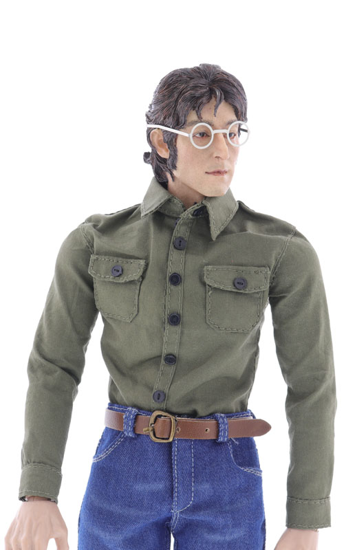 John Lennon w/ brown Leather Jacket