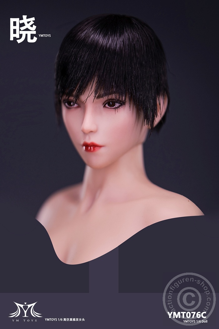 Female Head - short black Hair