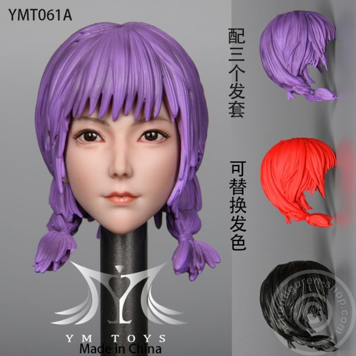 Head - w/ 3 different Hair Parts