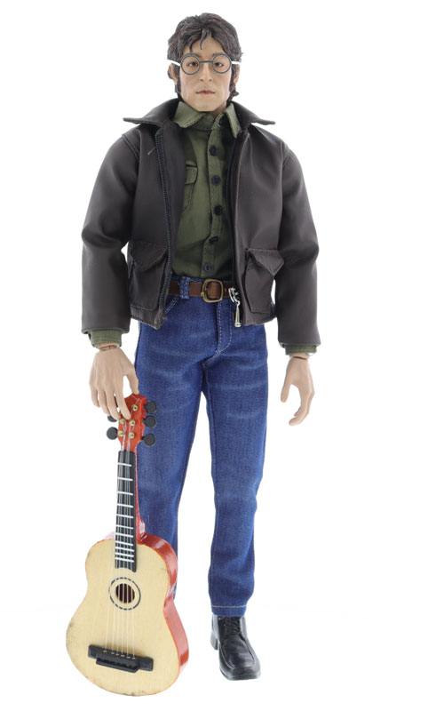 John Lennon w/ brown Leather Jacket