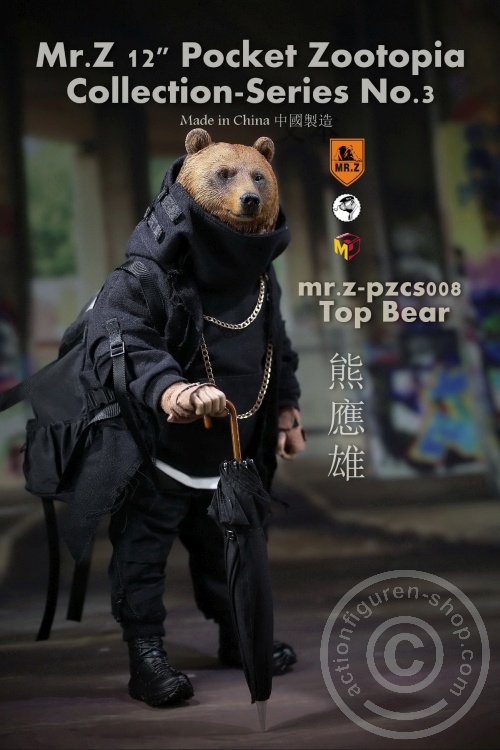 MRZpccs08-02 Top Bear - 12" Pocket Zootopia Collection-Series No.3