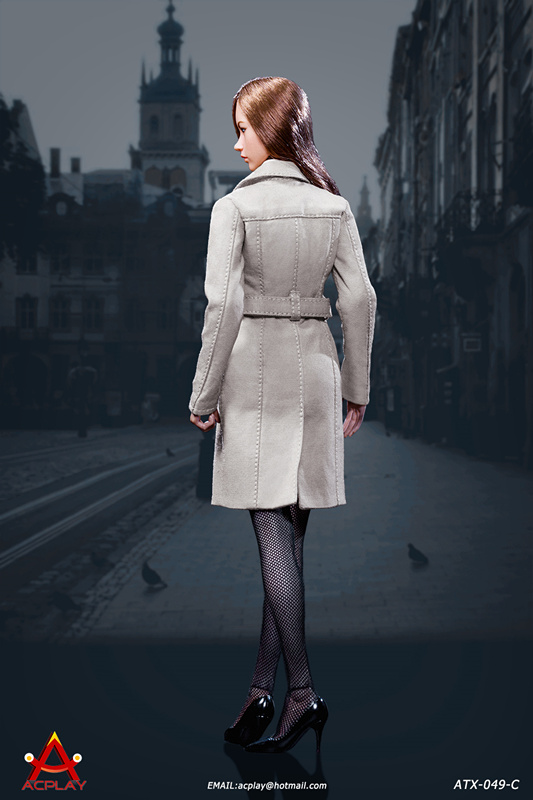 Female Trench Coat Suit - grey