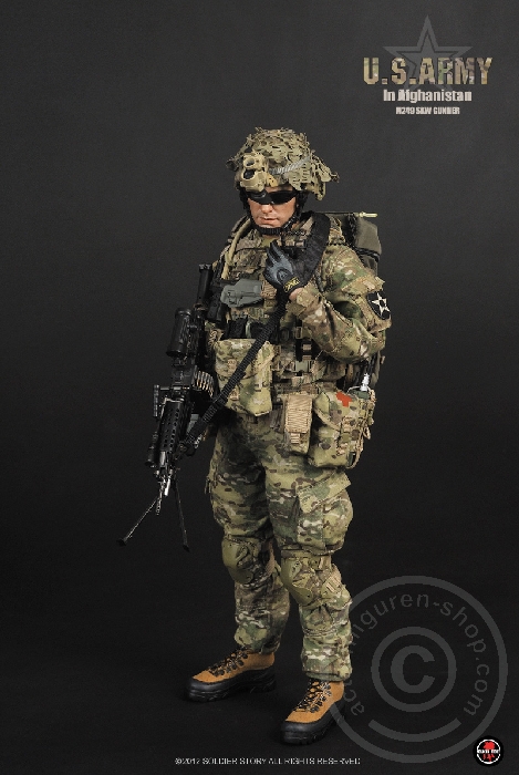 SSt068-08 U.S.Army in Afghanistan M249 SAW Gunner
