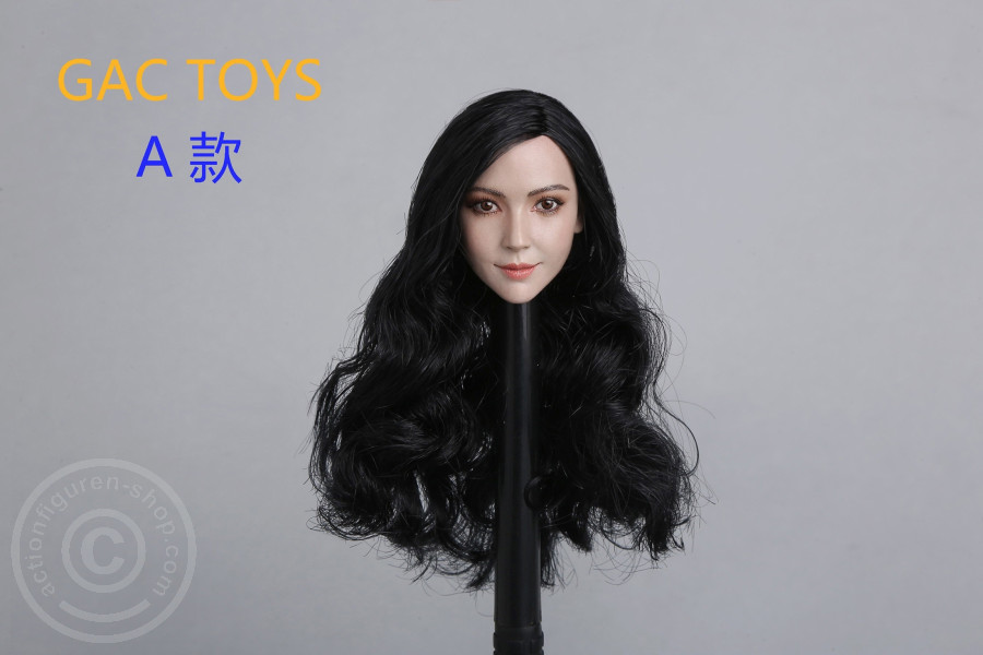 Female Head - black long Hair