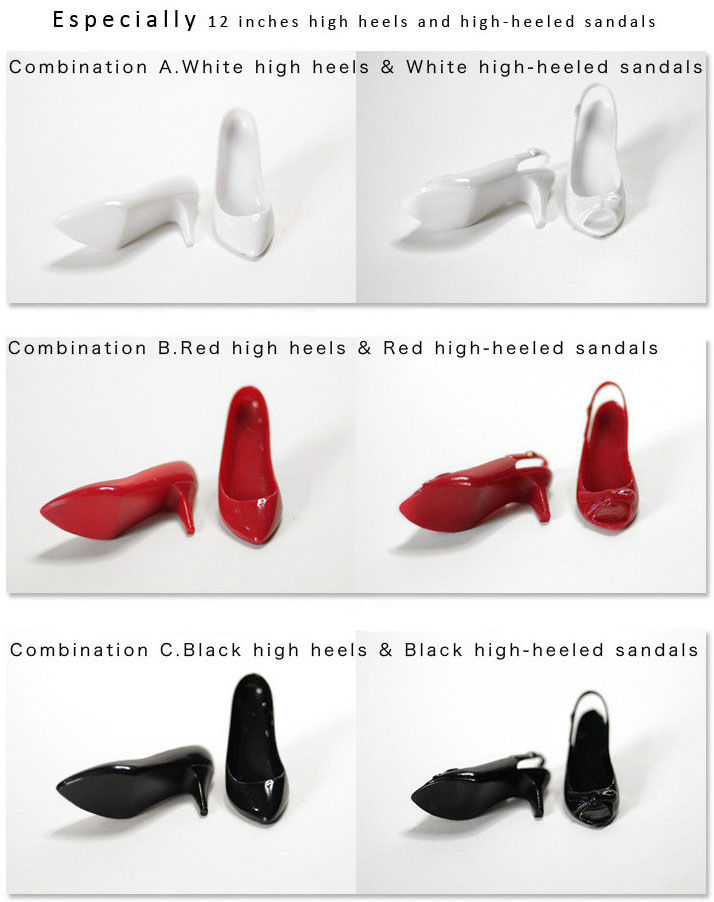 High-Heels + High-Heels Sandals Set (6 Paar)