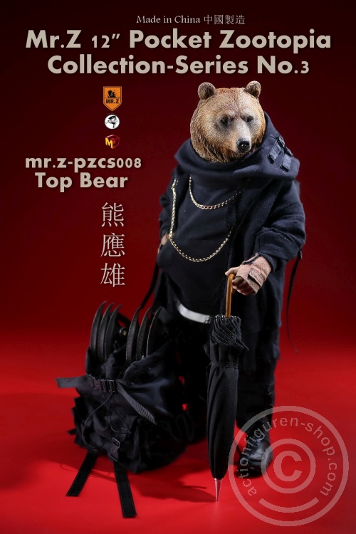 MRZpccs08-07 Top Bear - 12" Pocket Zootopia Collection-Series No.3