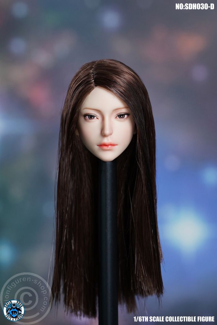 Female Head - long brown Hair
