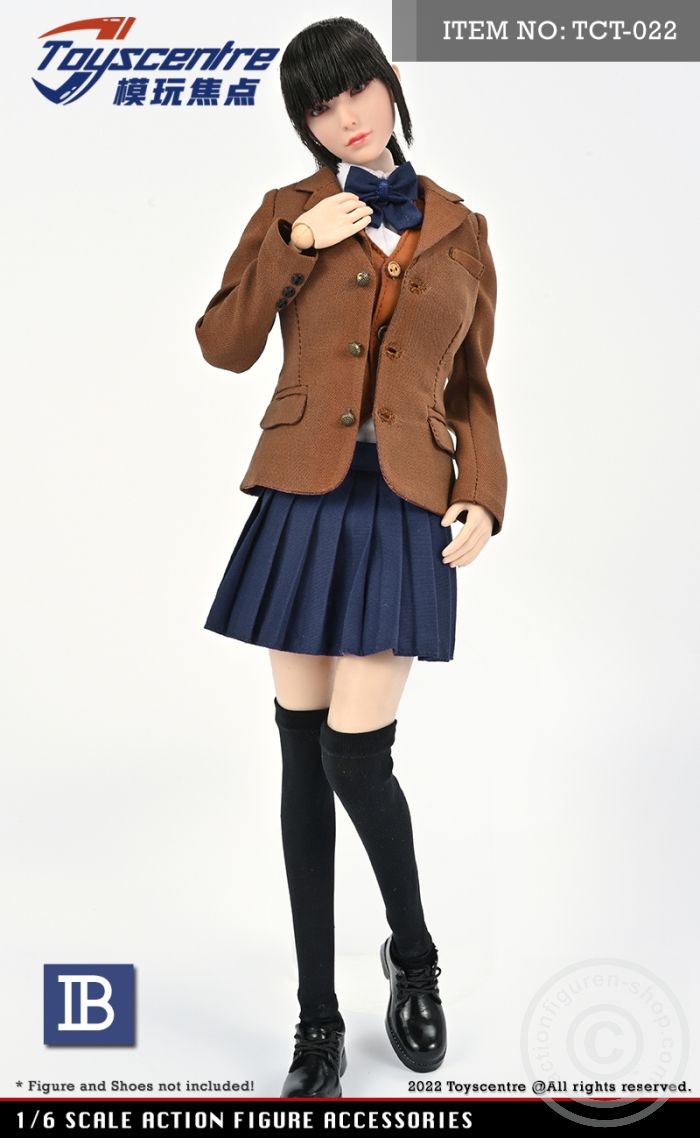 Female High School Uniform Set w/ blue Skirt