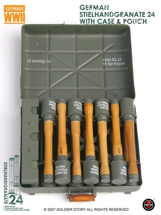 Stielhandgranate 24 mit Packkasten