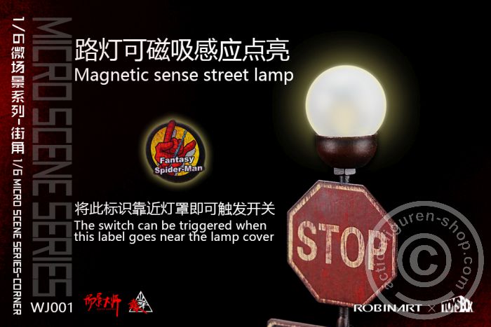 TB-WJ001-06 Street Corner Dio with Lamp & Signs