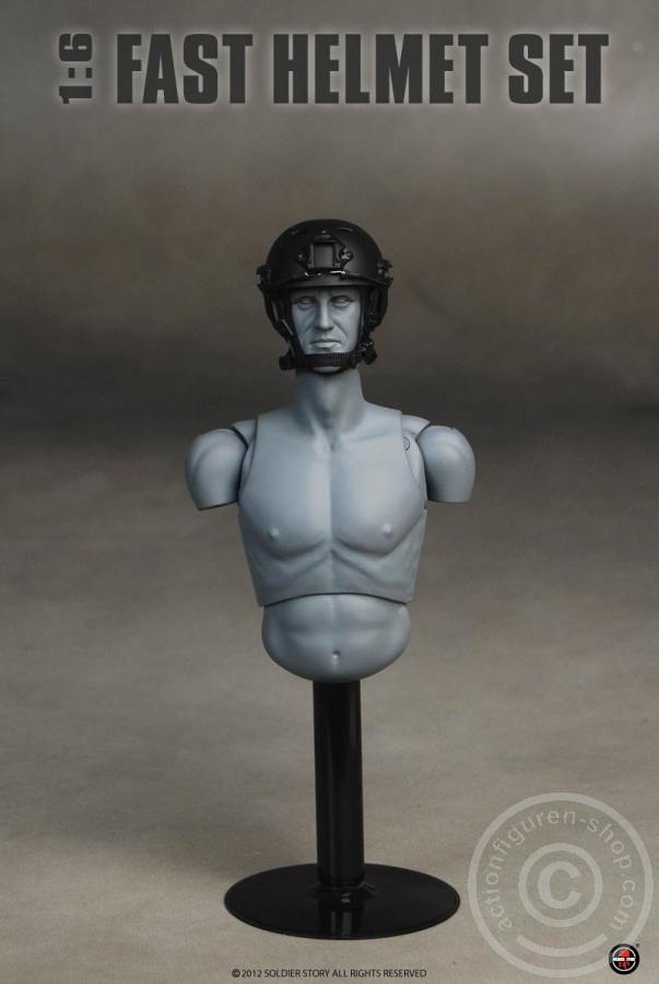 FAST Carbon Helmet w/ Skeleton shroud - Black