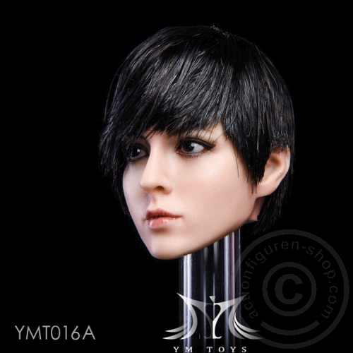 Kopf - schwarze kurze Haare