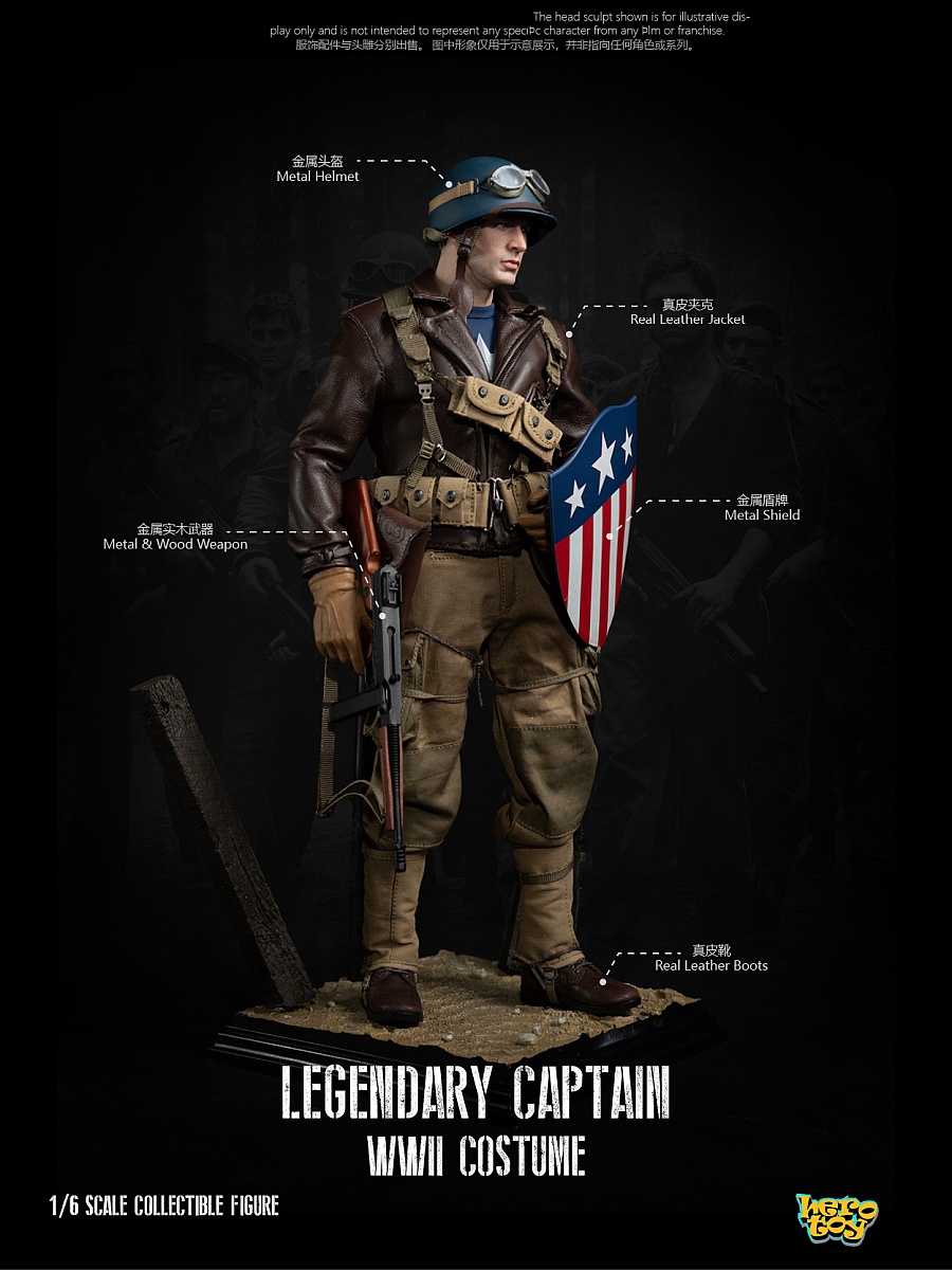Legendary Captain in WWII Costume - Special Edition - in 1/6 scale