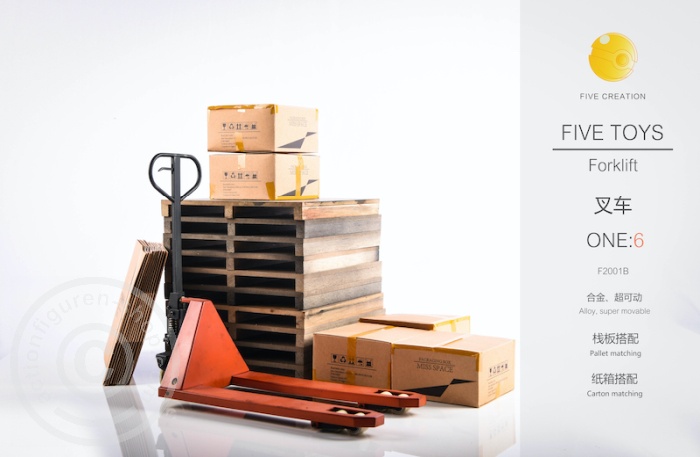FTF2001B-05 Pallet Truck / Forklift - orange / weathered