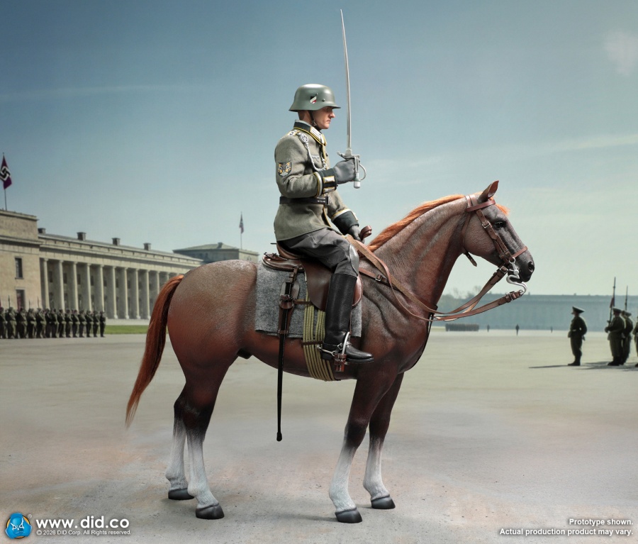 German WWII Brown War Horse (Standing) - in 1/6 scale