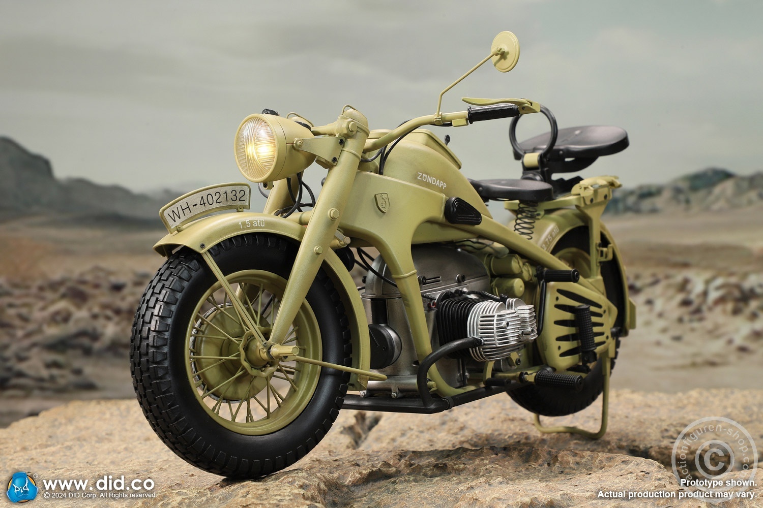 German Zündapp KS 750 Motorcycle with sidecar (Sand) - in 1/6 scale