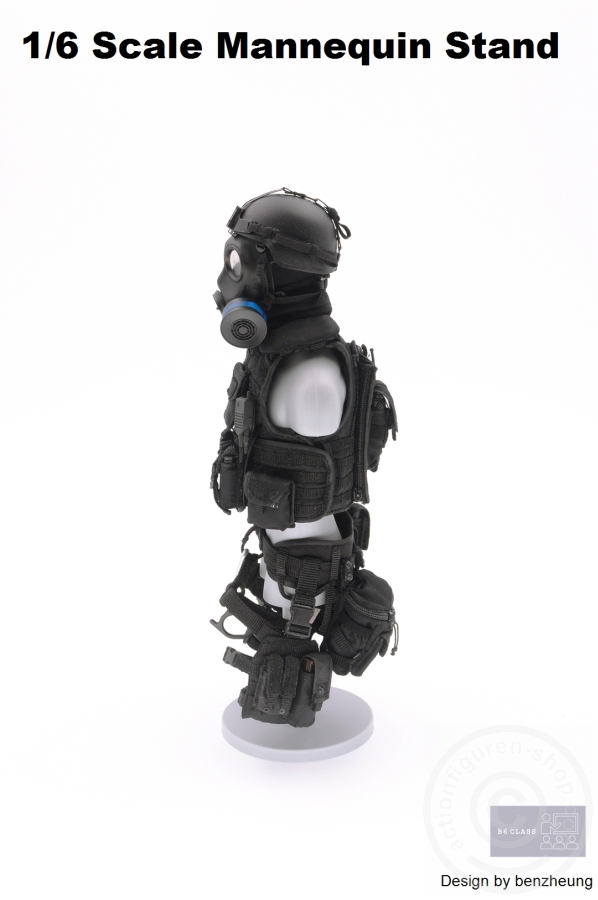 Bust03-09 Schneider- Kleider-Puppe - grau