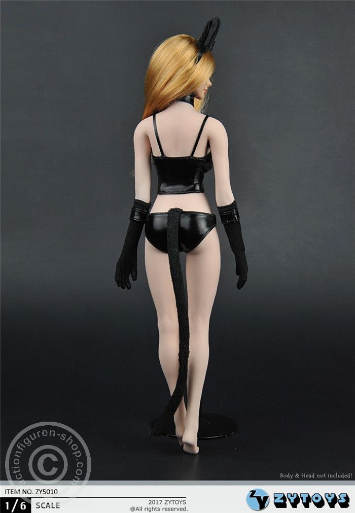 ZY5010-04 Sexy Cat Girl Leather Lingerie Set