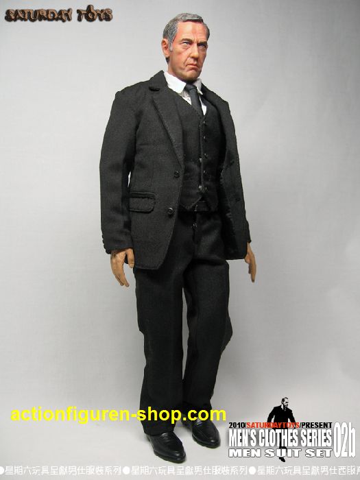 STMS02b-02 Men Suit Set 02 - black