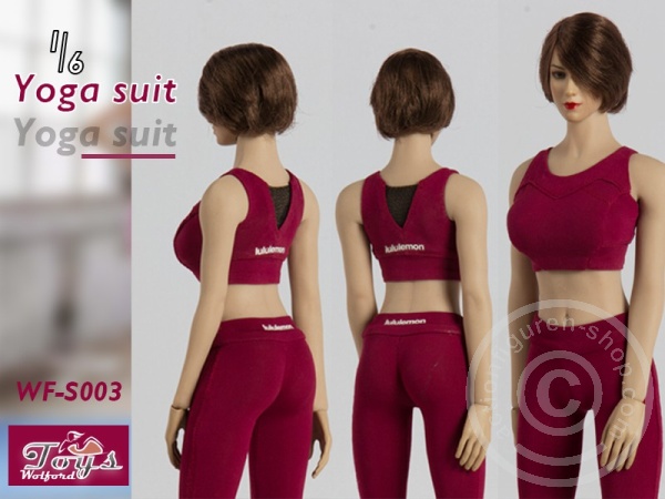 Contrast Yoga Suit Set - Light Purple