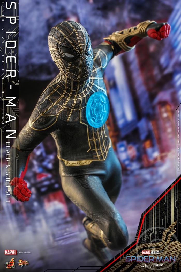 608451-05 Spider-Man: No Way Home - Spiderman (Black & Gold Suit) - MMS604