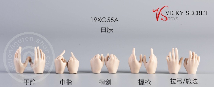 Hand Set for female Bodys/Figures - pale